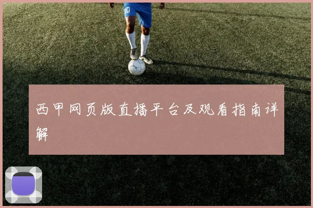 西甲网页版直播平台及观看指南详解